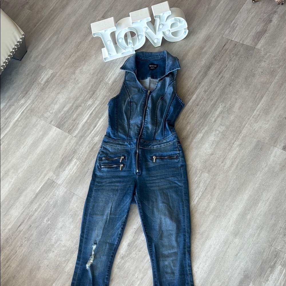 Bebe Denim Jumpsuit